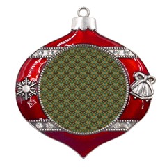 Day Of The Death Moth Scaled Metal Snowflake And Bell Red Ornament by GeekLover