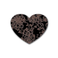 Venomous Elegance  Rubber Heart Coaster (4 Pack)