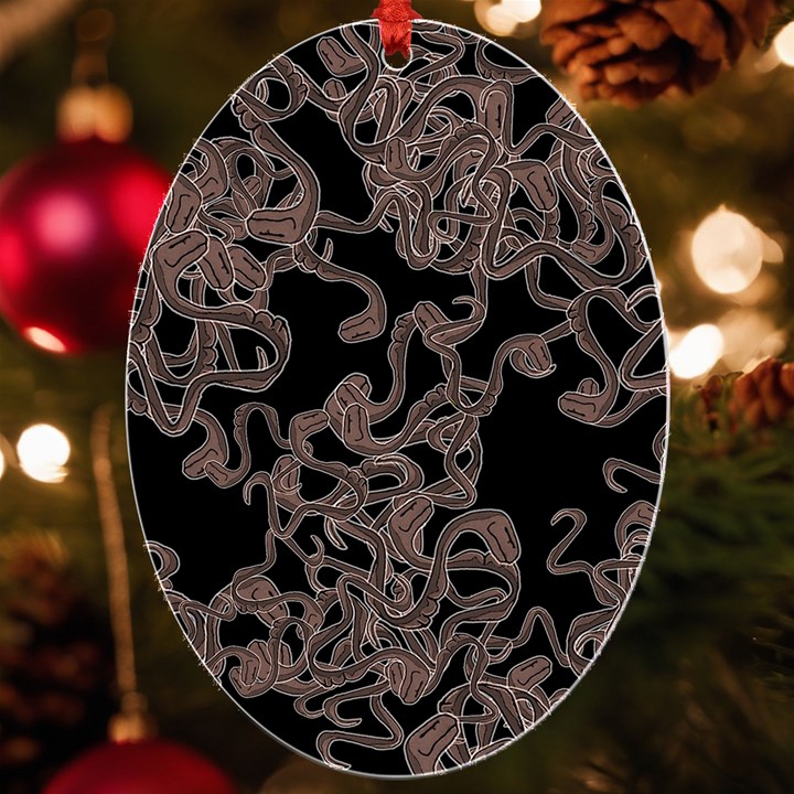 Venomous Elegance  UV Print Acrylic Ornament Oval