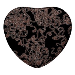 Venomous Elegance  Heart Glass Fridge Magnet (4 Pack)