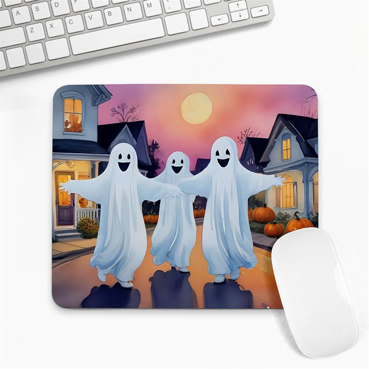 Friendly ghosts Large Mousepad