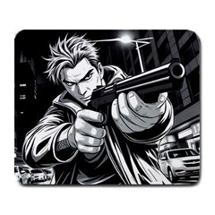 Criminal Ready For Action Large Mousepad