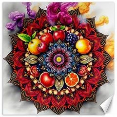 Fruity Mandala Canvas 12  X 12 