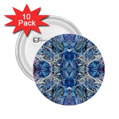 Blue Pour Blend  2 25  Buttons (10 Pack) 