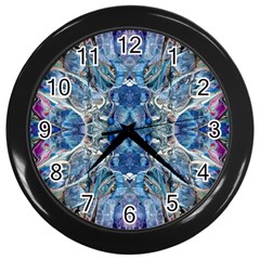 Blue Pour Blend  Wall Clock (black)