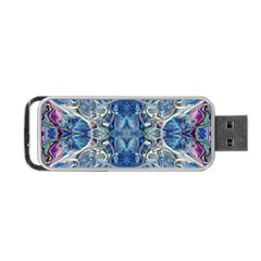 Blue Pour Blend  Portable Usb Flash (one Side)