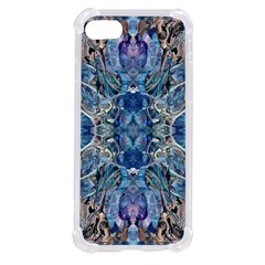 Blue Pour Blend  Iphone Se by kaleidomarblingart