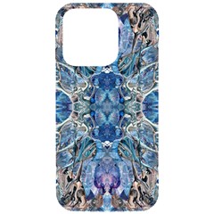 Blue Pour Blend  Iphone 15 Pro Black Uv Print Pc Hardshell Case by kaleidomarblingart