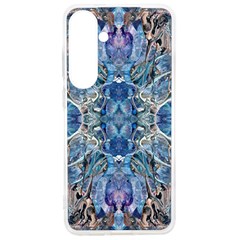 Blue Pour Blend  Samsung Galaxy S24 Ultra 6 9 Inch Tpu Uv Case by kaleidomarblingart