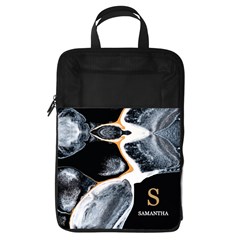 Personalized Initial Name Any Text Marble Foldable Shoe Storage Bag