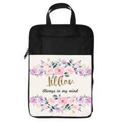 Personalized Floral Pattern Always in My Mind Name Foldable Shoe Storage Bag