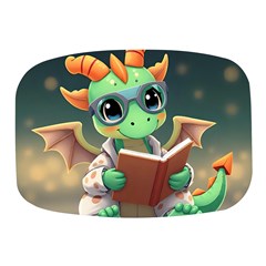 Baby Dragon Reading A Book Mini Square Pill Box by AIDreaming