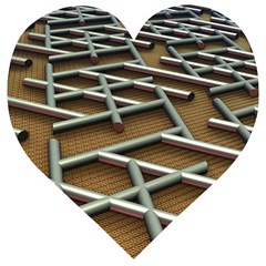 Expression Of Structure Wooden Puzzle Heart