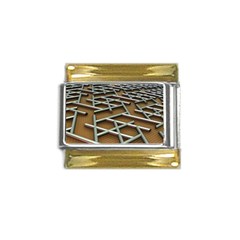 0118 F Expression Of Structure Large Gold Trim Italian Charm (9mm)