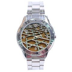 0118 F Expression Of Structure Large Stainless Steel Analogue Watch