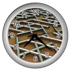 Expression Of Structure Wall Clock (silver)