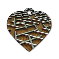 Expression Of Structure Dog Tag Heart (one Side) by geonetique