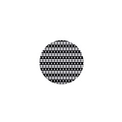 Black And White Circles Pattern 1  Mini Buttons