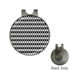 Black And White Circles Pattern Hat Clips With Golf Markers