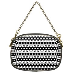 Black And White Circles Pattern Chain Purse (one Side)