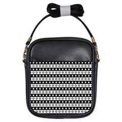 Black And White Circles Pattern Girls Sling Bag