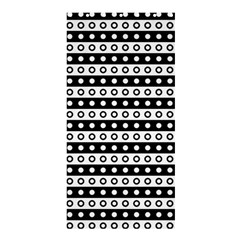 Black And White Circles Pattern Shower Curtain 36  X 72  (stall) 