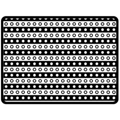 Black And White Circles Pattern Two Sides Fleece Blanket (large)