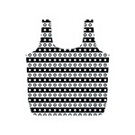 Black And White Circles Pattern Full Print Recycle Bag (S) Back