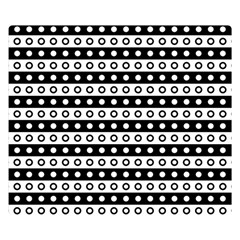 Black And White Circles Pattern Two Sides Premium Plush Fleece Blanket (kids Size)