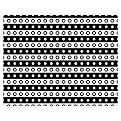 Black And White Circles Pattern Two Sides Premium Plush Fleece Blanket (teen Size) by ytdream