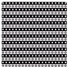 Black And White Circles Pattern Uv Print Square Tile Coaster 