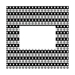 Black And White Circles Pattern White Box Photo Frame 4  X 6 