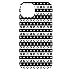 Black And White Circles Pattern Iphone 14 Plus Black Uv Print Case by ytdream