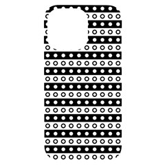 Black And White Circles Pattern Iphone 14 Pro Max Black Uv Print Case by ytdream