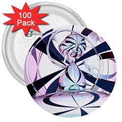 Vanilla Dream 3  Buttons (100 Pack) 