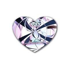 Vanilla Dream Rubber Heart Coaster (4 Pack)