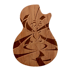 Vanilla Dream Guitar Shape Wood Guitar Pick Holder Case And Picks Set by geonetique