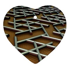 Expression Of Structure Heart Ornament (two Sides)