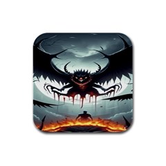 Halloween Goodie Rubber Square Coaster (4 Pack) by favoritechios