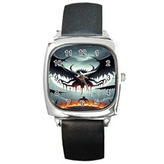 Halloween Goodie Square Metal Watch by favoritechios