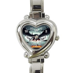 Halloween Goodie Heart Italian Charm Watch