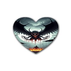 Halloween Goodie Rubber Heart Coaster (4 Pack)