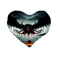 Halloween Goodie Standard 16  Premium Heart Shape Cushions by favoritechios