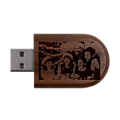 The Christmas Collection Wood Oval Usb Flash Drive by favoritechios