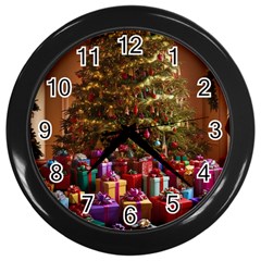 Merry Christmas Wall Clock (black)