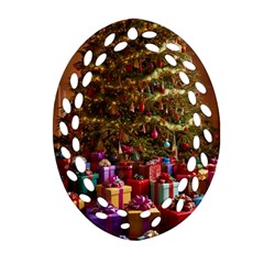 Merry Christmas Ornament (oval Filigree)