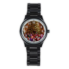 Merry Christmas Stainless Steel Round Watch