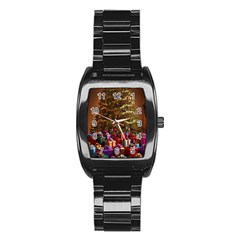 Merry Christmas Stainless Steel Barrel Watch