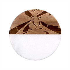 Vanilla Dream Classic Marble Wood Coaster (round)  by geonetique