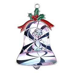 Vanilla Dream Metal Holly Leaf Bell Ornament